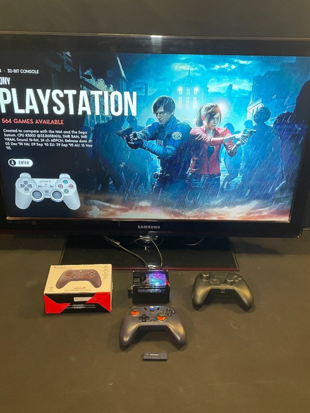 Raspberry Pi 4 8gb 1tb m.2 SSD Retropie With Gamesir Controller And Accessories